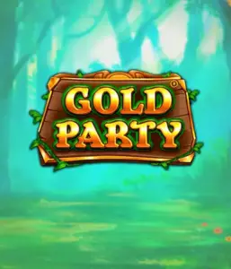 Step into the enchanted forest of the Gold Party game by Pragmatic Play, showcasing a charming wooden sign adorned with golden letters. The backdrop of misty green forest which adds a mystical touch to the overall ambiance. Perfect for players who love magical and nature-inspired games, providing a captivating escape. 